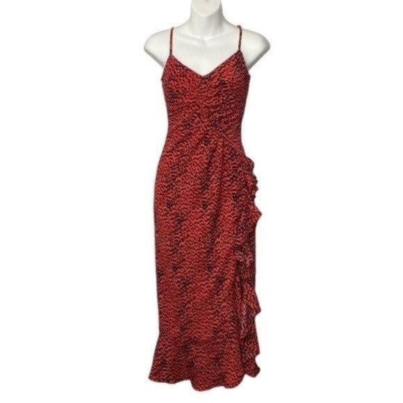 Bardot Lexi Red Leopard Midi Dress - Picture 2 of 6